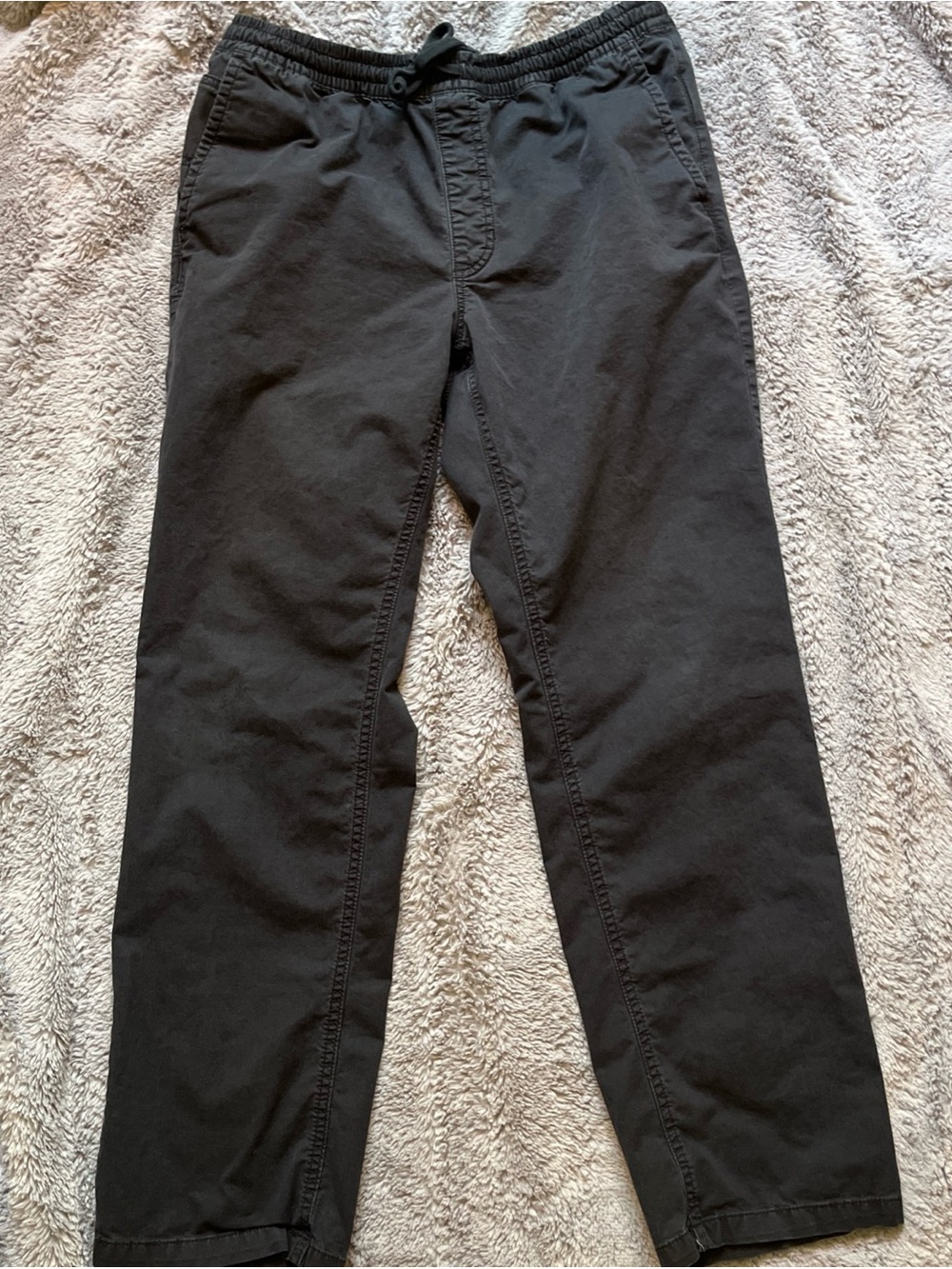 Vans Men's Black Elastic Waist Chino skateboard pants